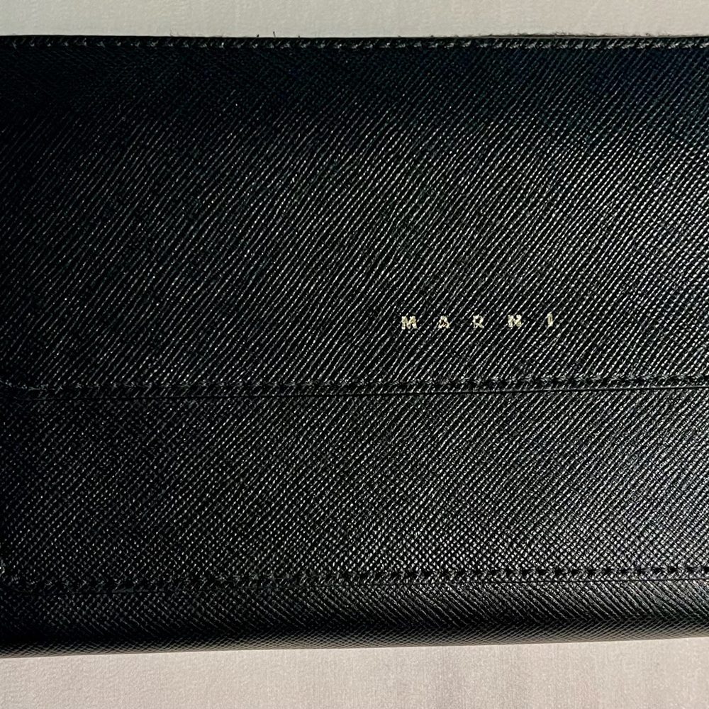 Marni logo-print leather wallet